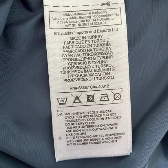 STELLA MACCARTNEY ADIDAS HIGH LOW HOODIE OVERSIZED BLUE QUARTER ZIP SIZE M - Picture 5 of 7